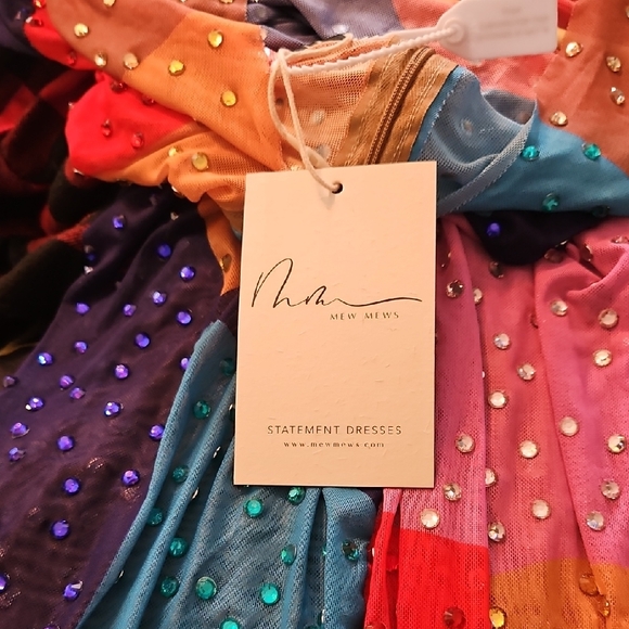 Vibrant Multicolor Long Sleeve Dress - Picture 2 of 8